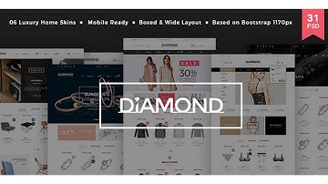 Diamond - Multi-Purpose Luxury Ecommerce PSD Template | Themeforest Website Templates and Themes