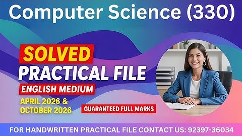 NIOS Class 12 Computer Science (330) Practical File 2025-26 | Full Solved Practical | 100%Marks#nios