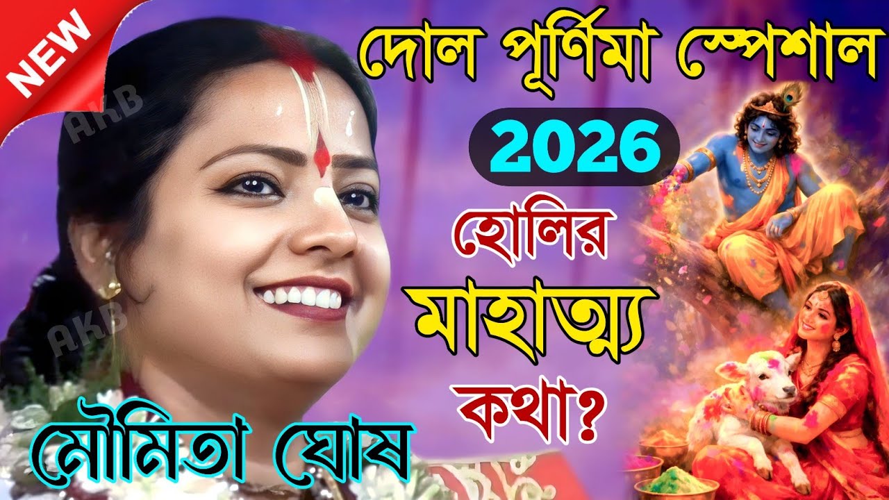 দোল পূর্ণিমা স্পেশাল ২০২৬! হোলির মাহাত্ম্য কথা? মৌমিতা ঘোষের কীর্তন | kirtan moumita ghosh mondal