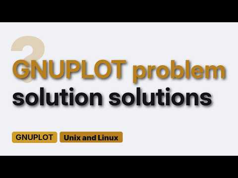 Unix & Linux: Plotting in gnuplot (2 Solutions!!)