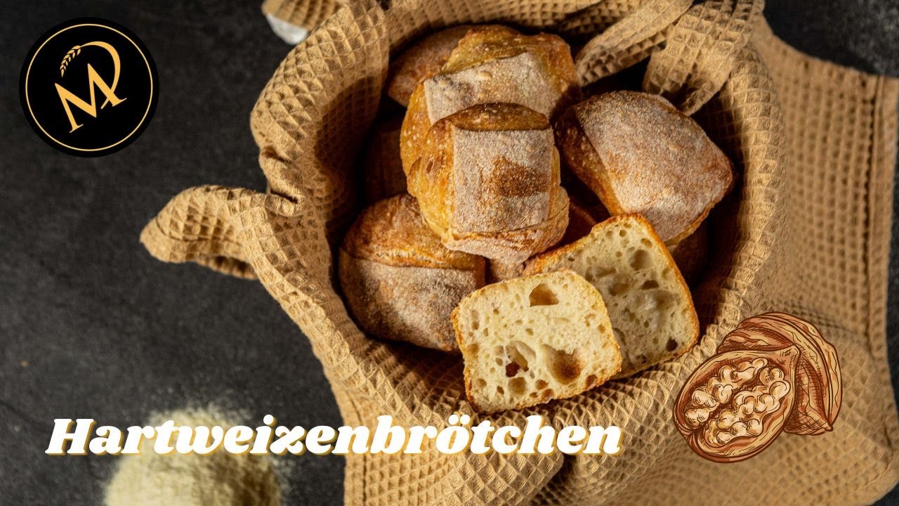 Knusprige Hartweizenbrötchen – Die besten Hartweizen Sauerteigbrötchen selber backen