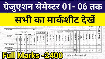 #graduation marksheet || graduation final year marksheet || graduation all semester marksheet