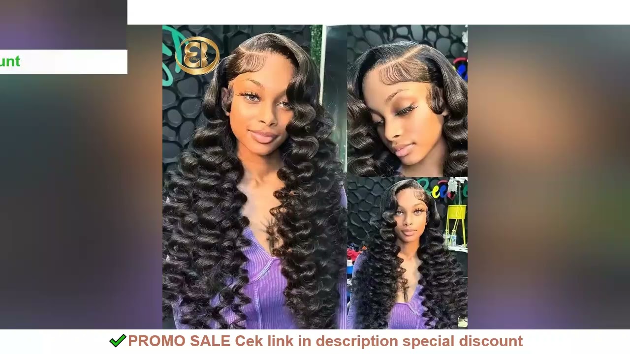 250 Density 30 40 Inch Loose Deep Wave Lace Frontal Wig 13x6 Hd Curly Human Hair Wigs 360 Water Wave