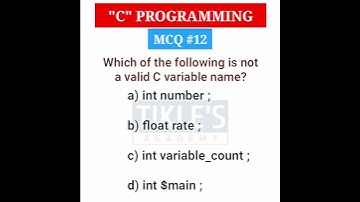 C PROGRAMMING MCQ 12 #shorts #tiklesacademy