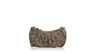 Balenciaga BB Monogram Le Cagole Mini Chain Shoulder Bag Beige Brown