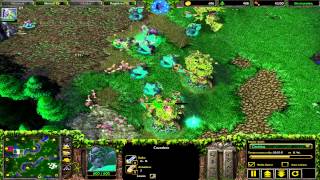 Warcraft III Rush Elfos vs Demente (estrategia en tiempo real para principiantes)