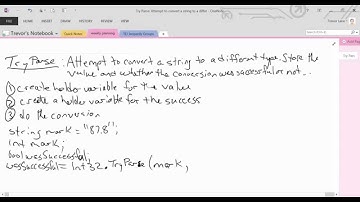 C# Lesson 20 - TryParse