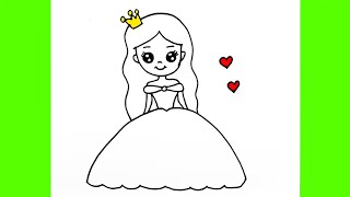 Kolay Prenses Çizimi, Kolay Yoldan Adım Adım Prenses Resmi Nasıl Çizilir, Kolay Çizimler