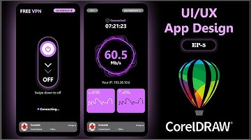 UI/UX Design | Mobile App UI Design in CorelDraw | KH Graphics | EP5