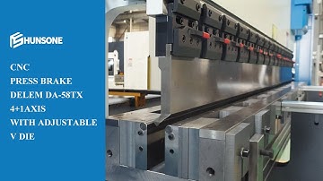 HUNSONE Press Brake WE67K 250T/3200 DELEM DA-58TX CNC Controller 4+1 Axis With Adjustabe V-die