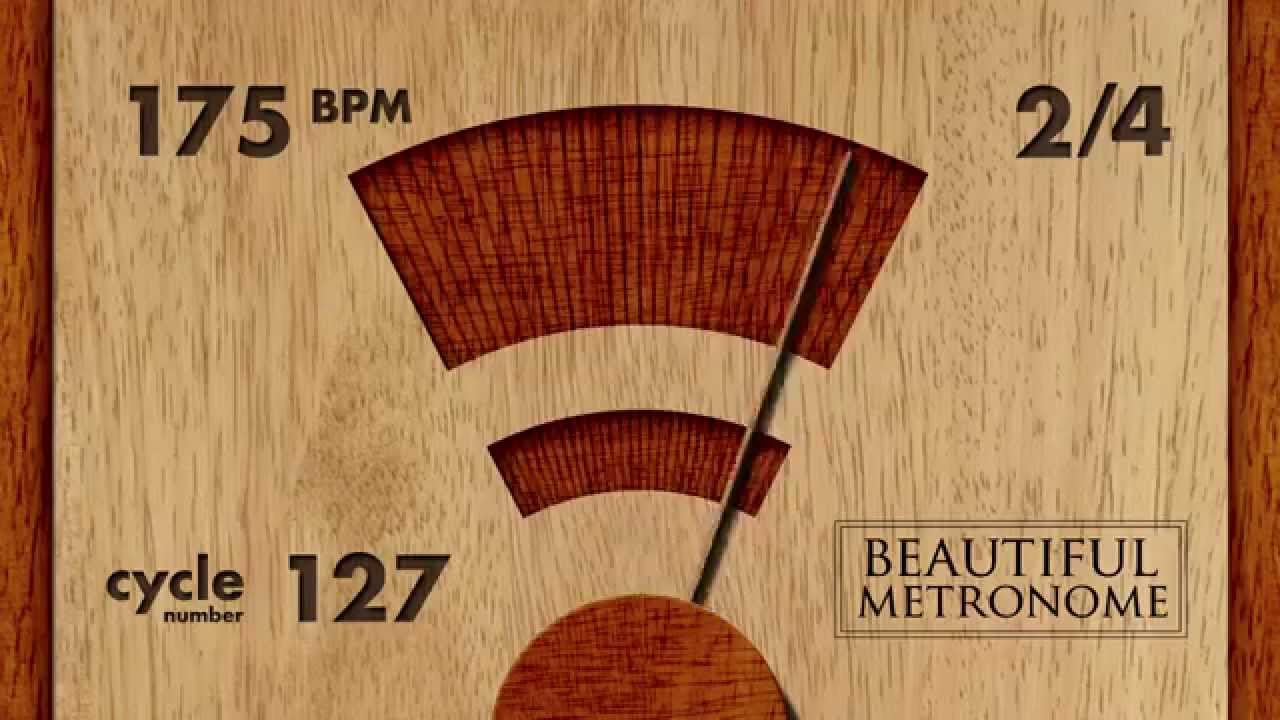 temporary 175 BPM 2/4 Wood Metronome HD