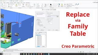 Creo Parametric - Replace by Family Table | Assembly Tutorial