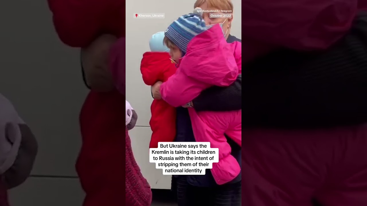 #Ukraine says this video is evidence that #Russia has taken tens of thousands of children to Russia. #Ukraine says this video is evidence that #Russia has taken tens of thousands of children to Russia.