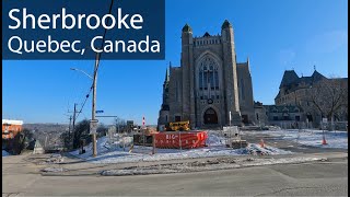 Sherbrooke Quebec Canada City Center - Walking Tour