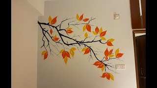 wall painting tree easy nature