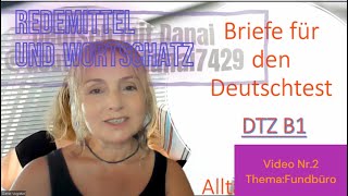 DTZ-A2-B1 Briefe - Schreiben ans FundbüroRucksack. Brief Nr.2