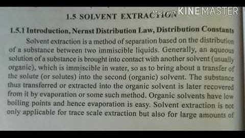 Solvent Extraction Introduction 1