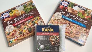 Italian Selection - Chicken and tuna pizza along with lasagna bolognese
