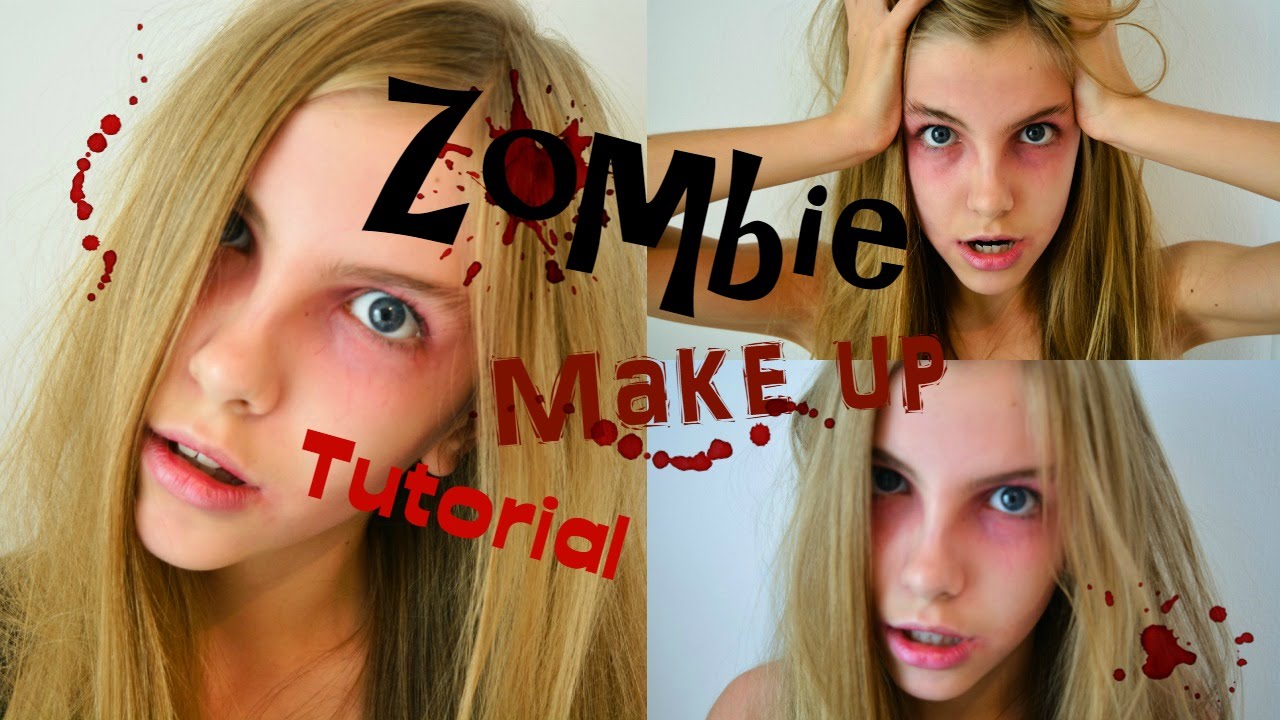 ZOMBIE Halloween Make up TUTORIAL #skulltastic - YouTube