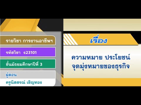 ธุรกิจ ความ หมาย  Update 2022  ความหมาย  ประโยชน์ จุดมุ่งหมายของธุรกิจ