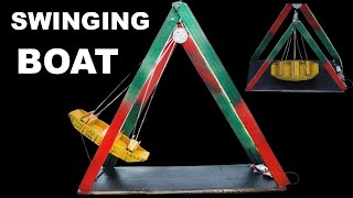 How To Make a Swing Boat | Swing Boat Project | Cardboard swinging boats | boat swing carnival ride