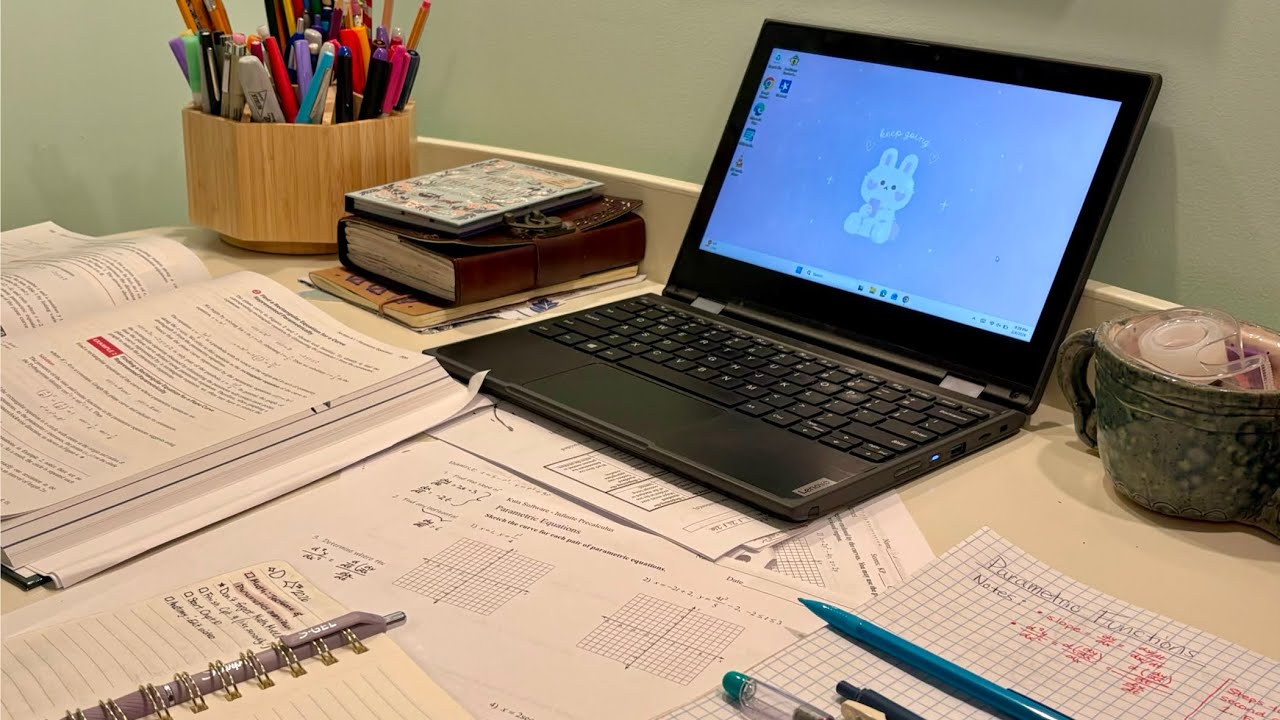 STUDY WITH ME 1 hour | background noise, no music | ASMR