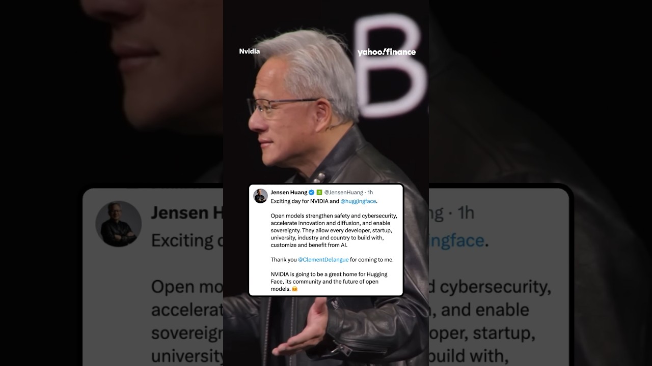 "Nvidia is going to be a great home for Hugging Face," Jensen Huang says. ❤️ 🏡 🤗