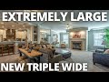 TRULY BLOWN AWAY by the size of this mobile home! #1 triple wide out there! Home Tour