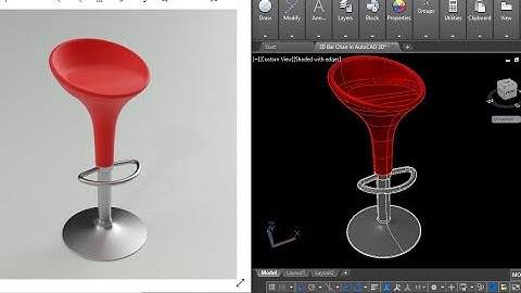 AutoCAD 3D Bar Stool Design | Complete Furniture Modeling Tutorial