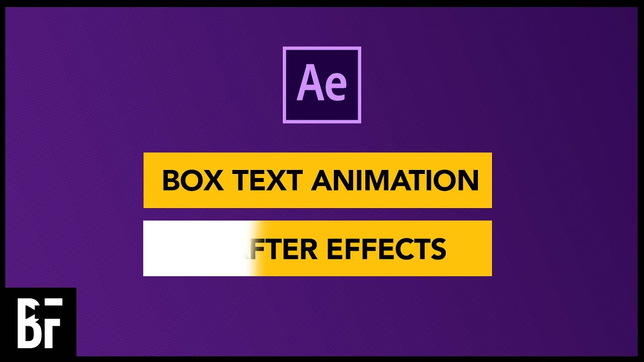 Box Text Animation - Adobe After Effects Tutorial and Free Project File -  YouTube
