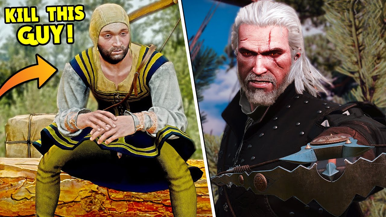 Witcher 3 - Rare Quest Ending in White Orchard (Geralt Slaughters a Liar)
