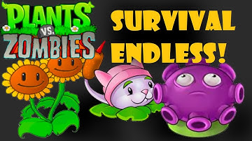 *2018 REMASTER* PvZ Survival Endless - Original Cob Cannon Setup Build Part 1 (Flags 1-4)