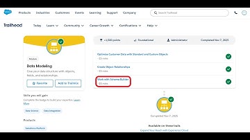 Work with Schema Builder | Data Modeling | Trailhead | Salesforce | Virtual Internship