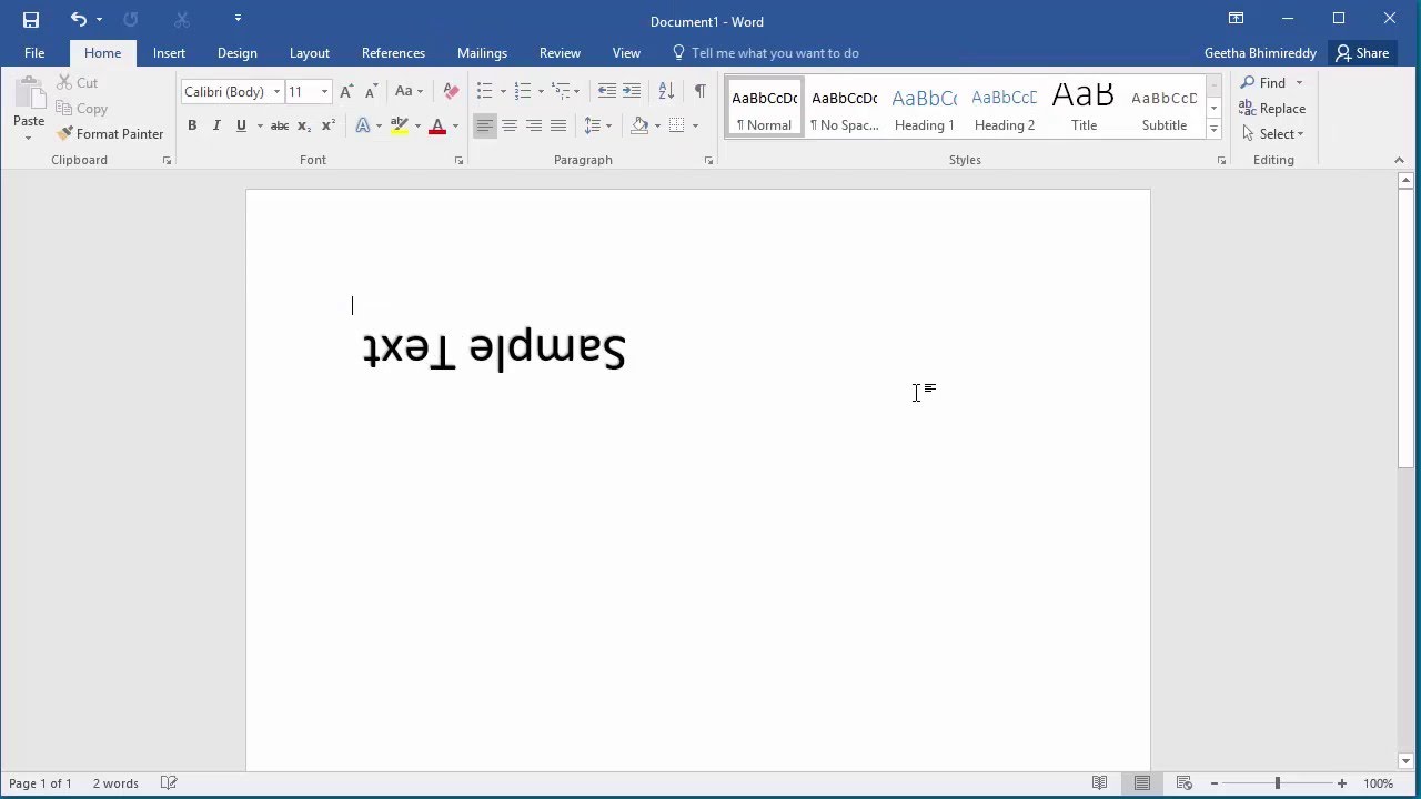 How to Create Upside Down Text in Word 16