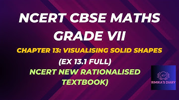 💥NCERT Grade 7||CBSE Class 7 Maths in Tamil|VISUALISING SOLID SHAPES(CH-13 EX 13.1FULL)#rimikasdiary