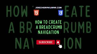 How To Create a Breadcrumb Navigation #html #css #breadcrumb #navigation #shorts