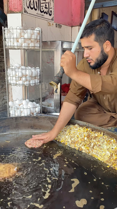 Eggful Meat Kebabs Making in a Huge Wok🤤#meat #kebab #tasty #shorts #fyp #usa #uk