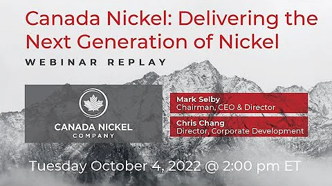 Canada Nickel Company Inc. | Webinar Replay