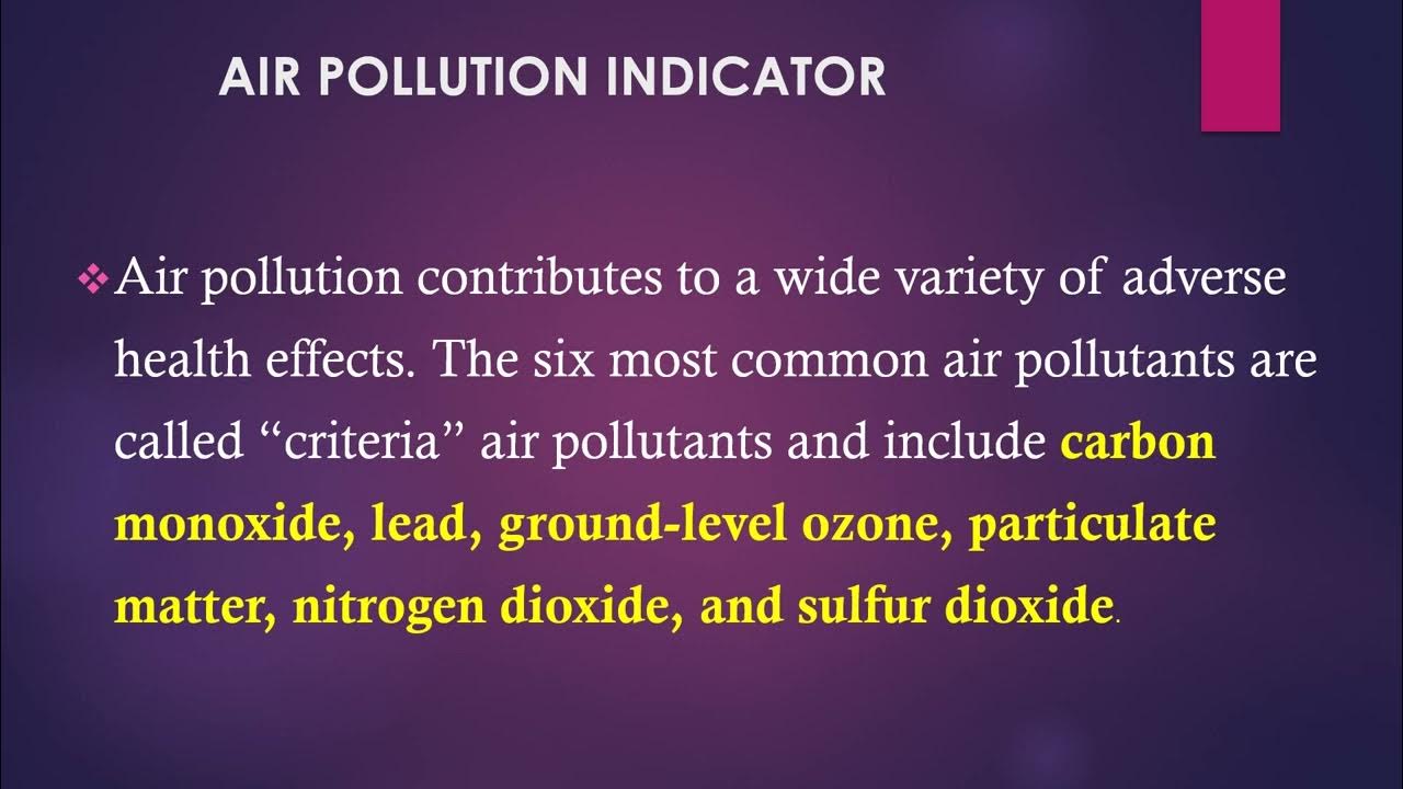 INDICATORS OF AIR POLLUTION YouTube