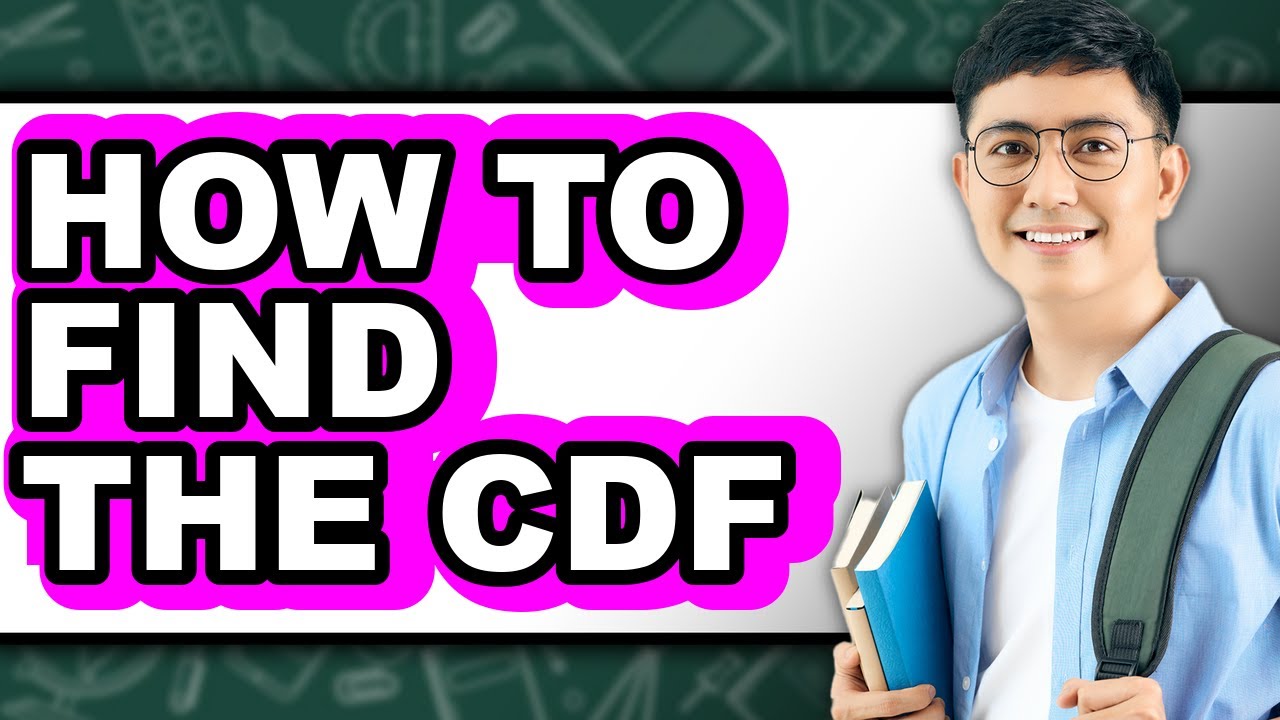 How to Find the Cdf - Step by Step - YouTube
