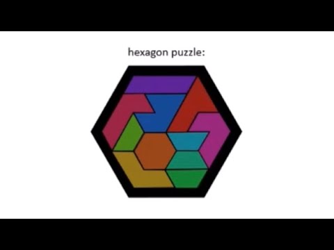 Hexagon Puzzle (Hexagon Tangram Puzzle) - YouTube