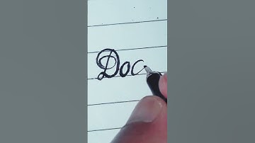 Write "Dog" In Cursive Handwriting