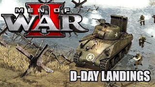 Men of War 2 Gameplay, Operation Overlord, Mission 2 - D-Day Landings (World War 2 RTS)