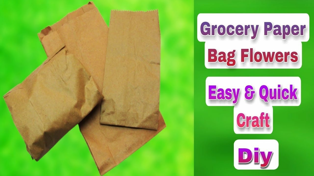 Paper flower Easy Shopping Bag Flower Making Ideas, YouTube