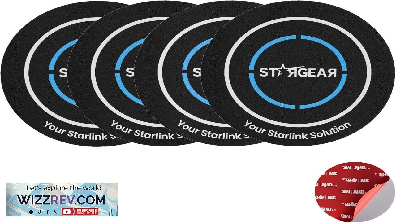 4PCS Starlink Mini Gen 3 Magnetic Mount Plates Adhesive Metal Plate Magnetic Pads