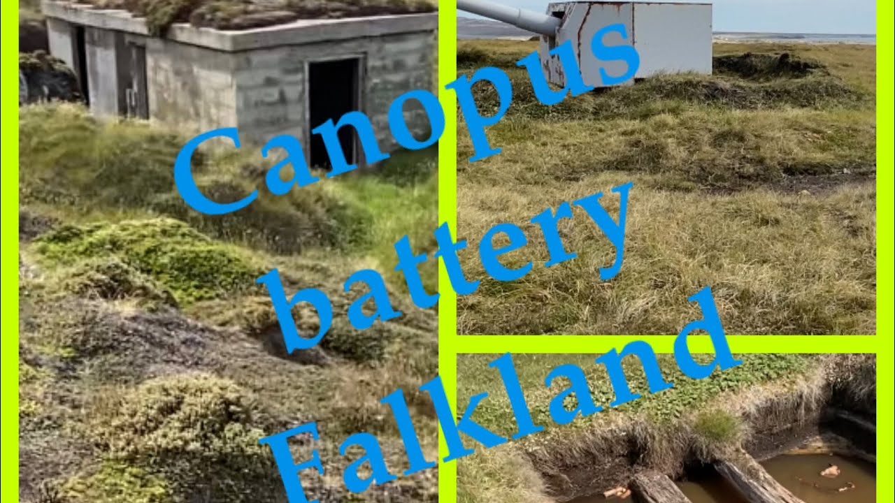 Canopus battery guns (Falkland islands) YouTube