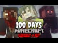 I Survived 100 Days in a Minecraft Zombie Apocalypse Nuclear Winter ... 100 Days in Minecraft