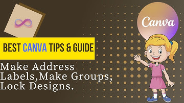 How To Make Floral Address Label In CANVA,Label Borders, Round Corners, Make & Duplicate Groups,etc
