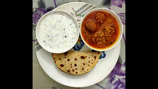 VeenaVermakitchen - | Kofta Curry & Ghiya Raita Recipe (कोफ्ता करी और घी राइट)