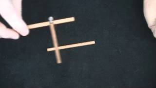 Tripod Lift Wood Brain Teaser Puzzle - Lift The Tripod With Just The Stick